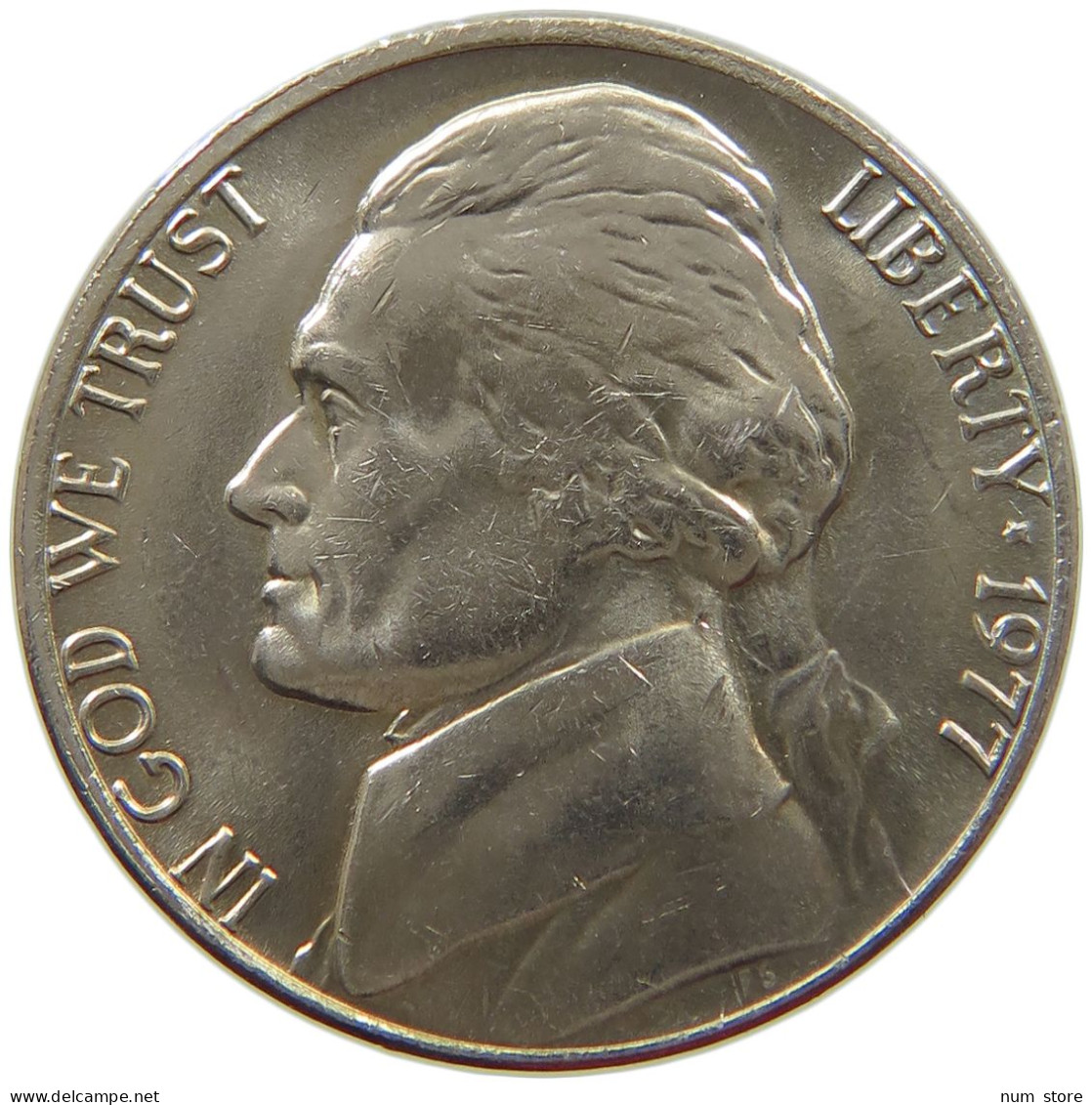 UNITED STATES OF AMERICA NICKEL 1977  #alb053 0271 - 1938-…: Jefferson