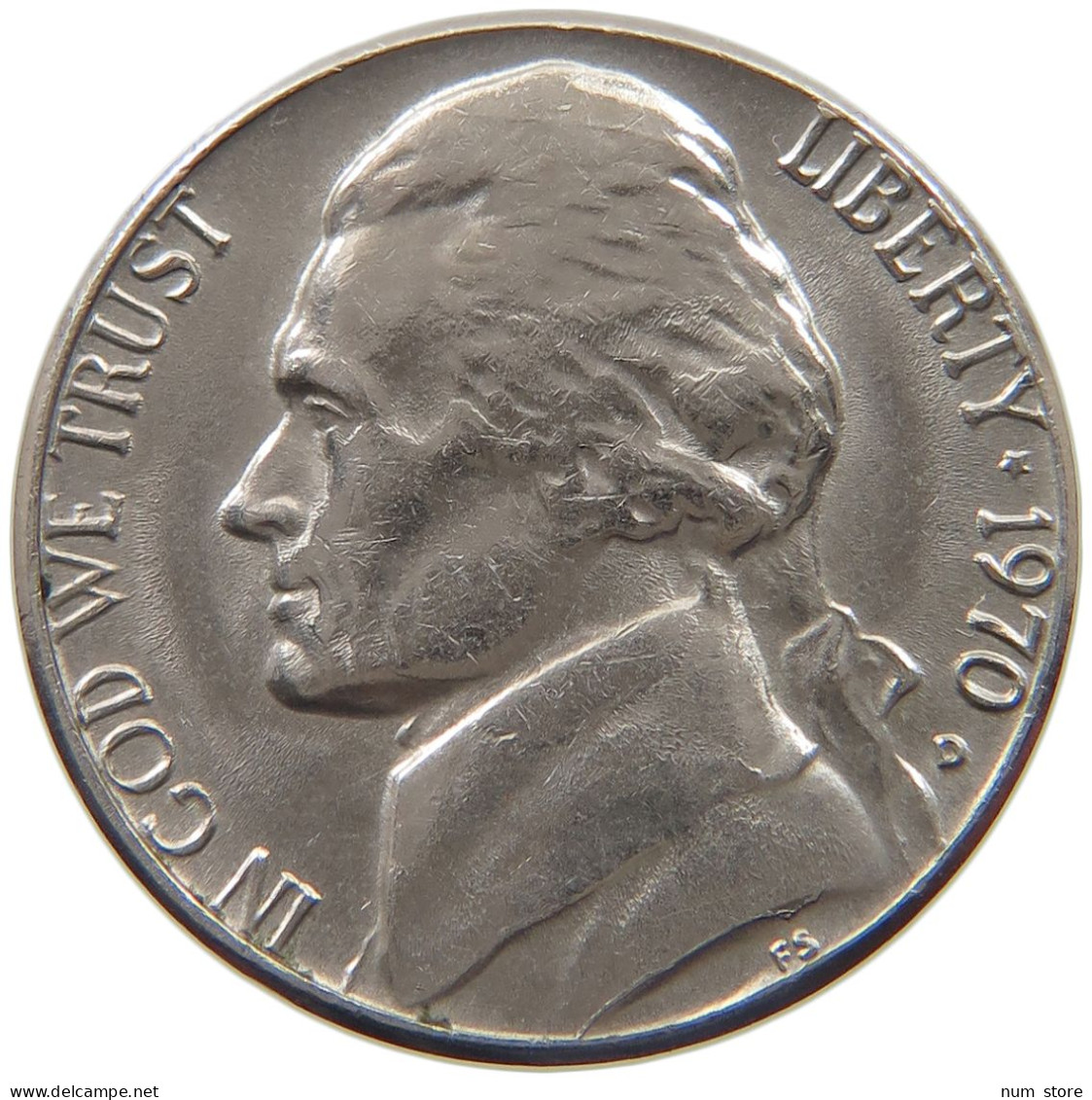 UNITED STATES OF AMERICA NICKEL 1970 D JEFFERSON #c078 0169 - 1938-…: Jefferson