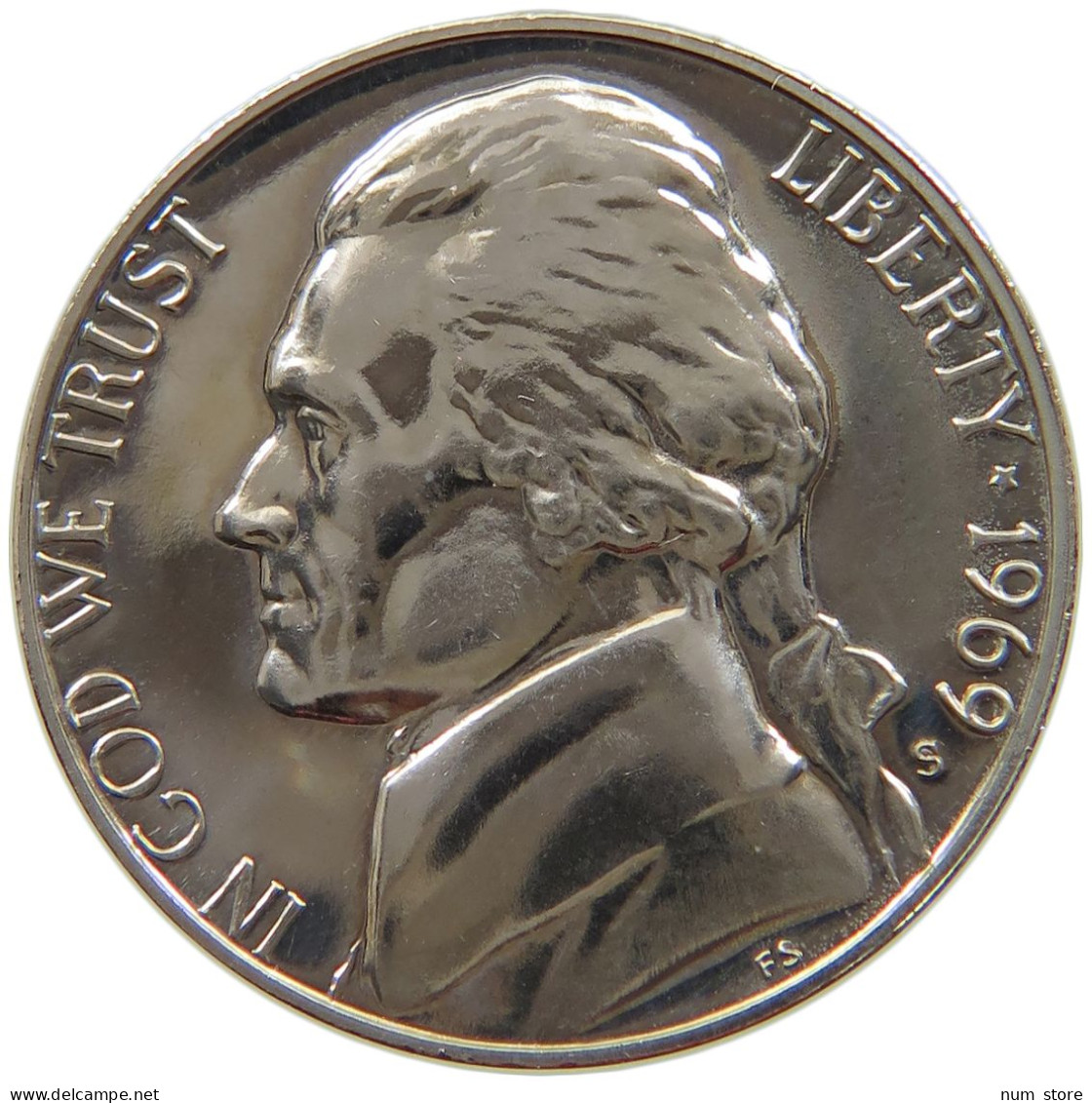 UNITED STATES OF AMERICA NICKEL 1969 S  #alb053 0277 - 1938-…: Jefferson