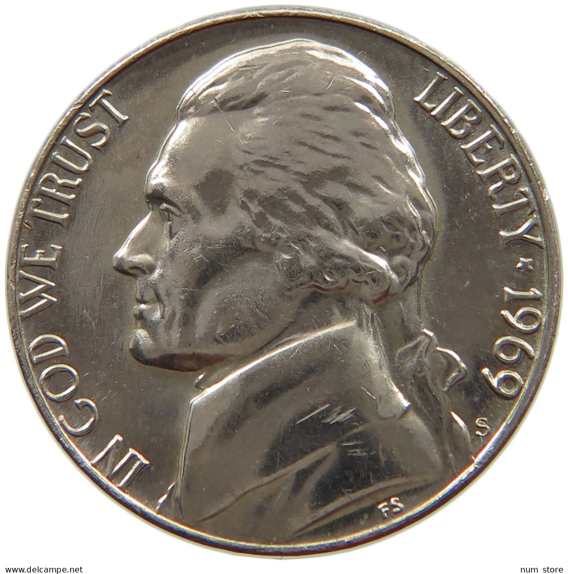 UNITED STATES OF AMERICA NICKEL 1969 S  #alb053 0245 - 1938-…: Jefferson