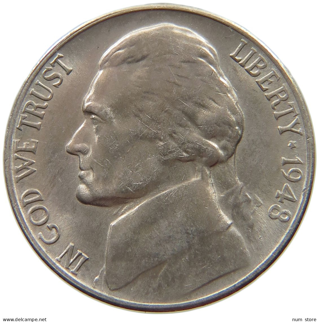 UNITED STATES OF AMERICA NICKEL 1948 S JEFFERSON #s063 1033 - 1938-…: Jefferson