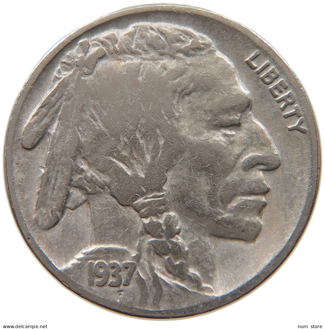 UNITED STATES OF AMERICA NICKEL 1937 D BUFFALO #a034 0755 - 1913-1938: Buffalo