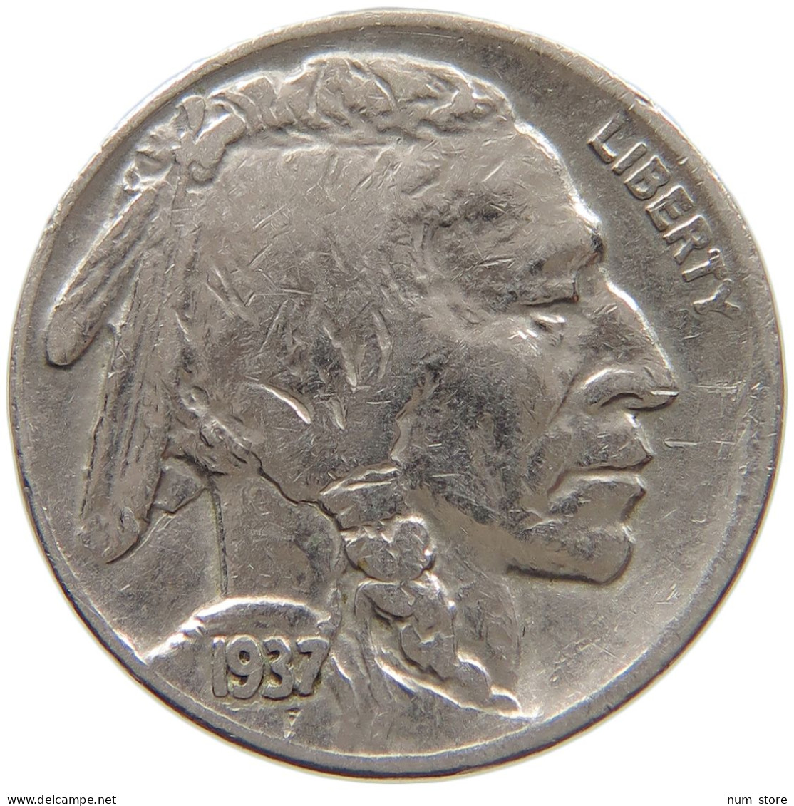 UNITED STATES OF AMERICA NICKEL 1937 D BUFFALO #c012 0213 - 1913-1938: Buffalo