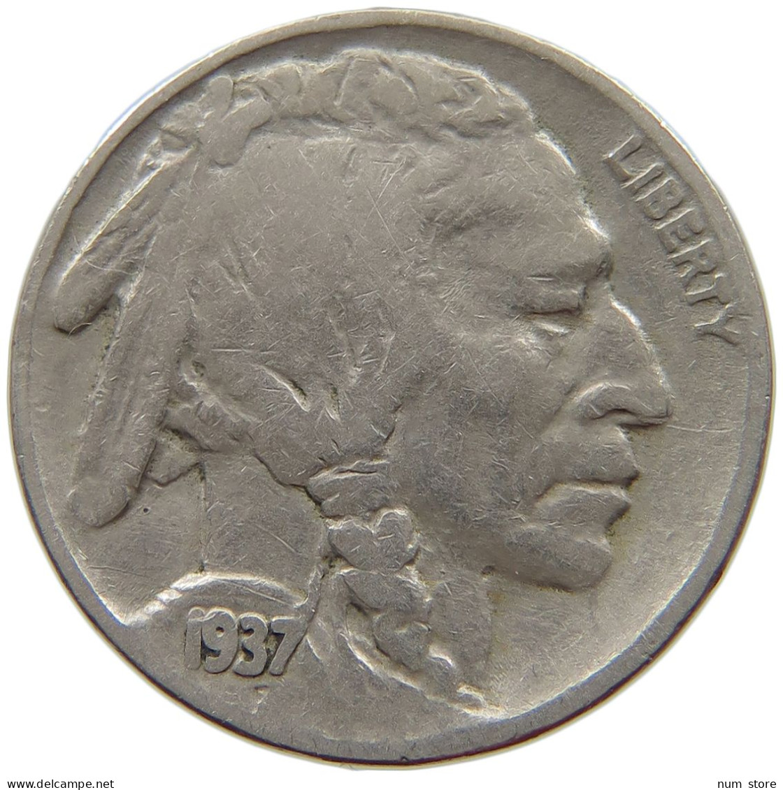 UNITED STATES OF AMERICA NICKEL 1937 BUFFALO #s063 0979 - 1913-1938: Buffalo