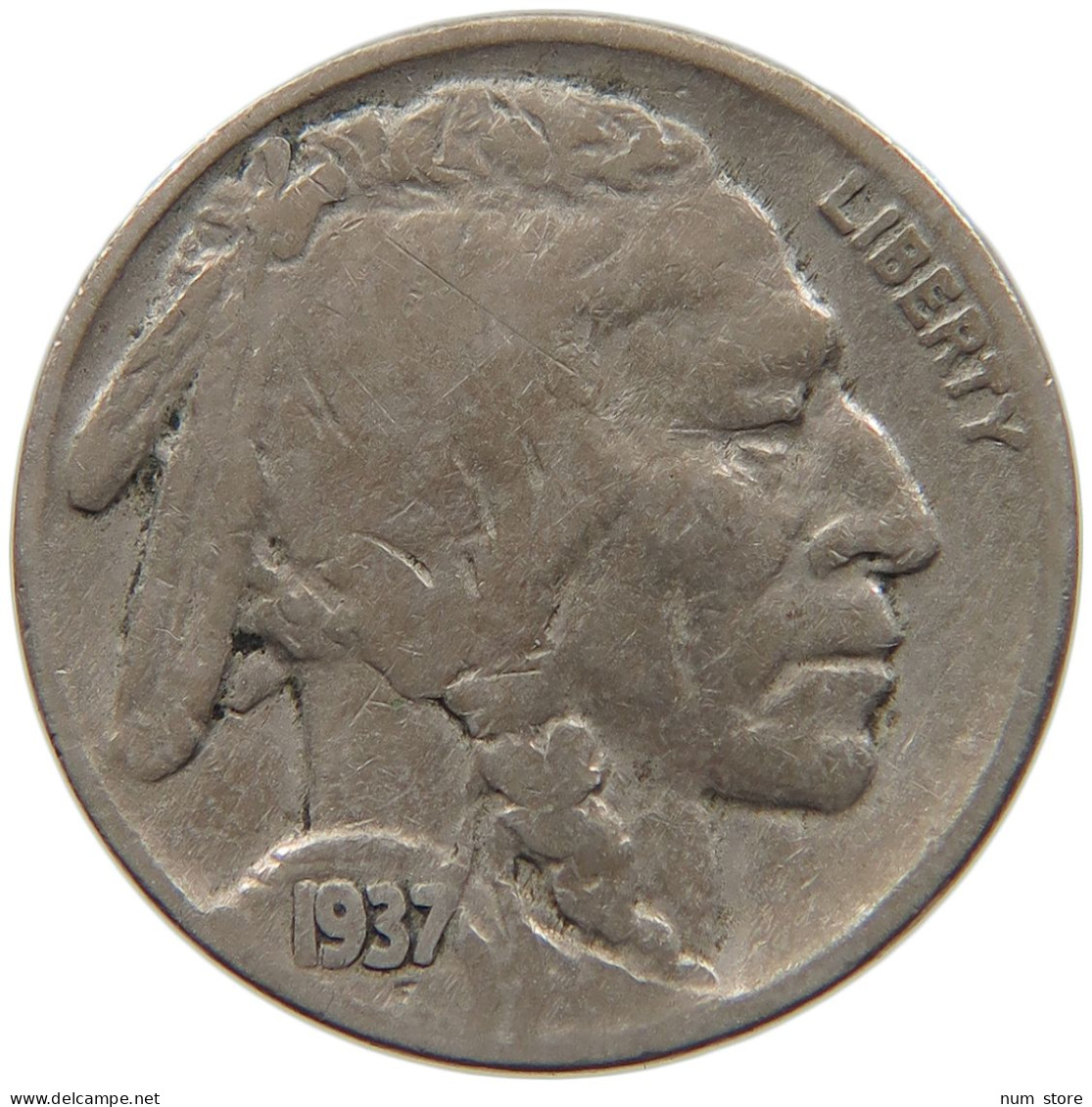 UNITED STATES OF AMERICA NICKEL 1937 BUFFALO #c012 0155 - 1913-1938: Buffalo