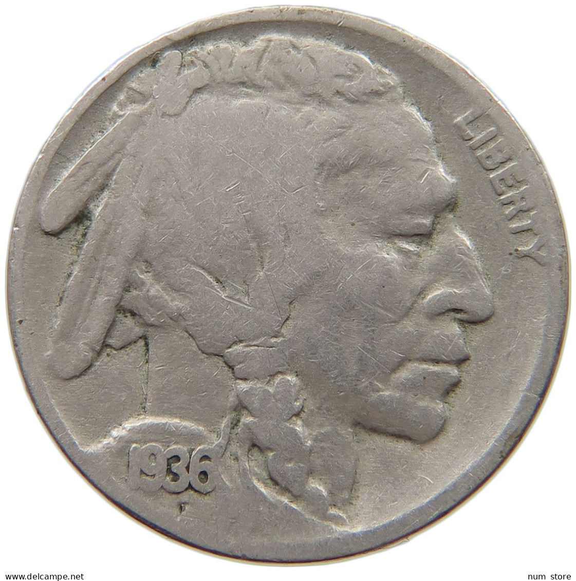 UNITED STATES OF AMERICA NICKEL 1936 BUFFALO #s040 0351 - 1913-1938: Buffalo