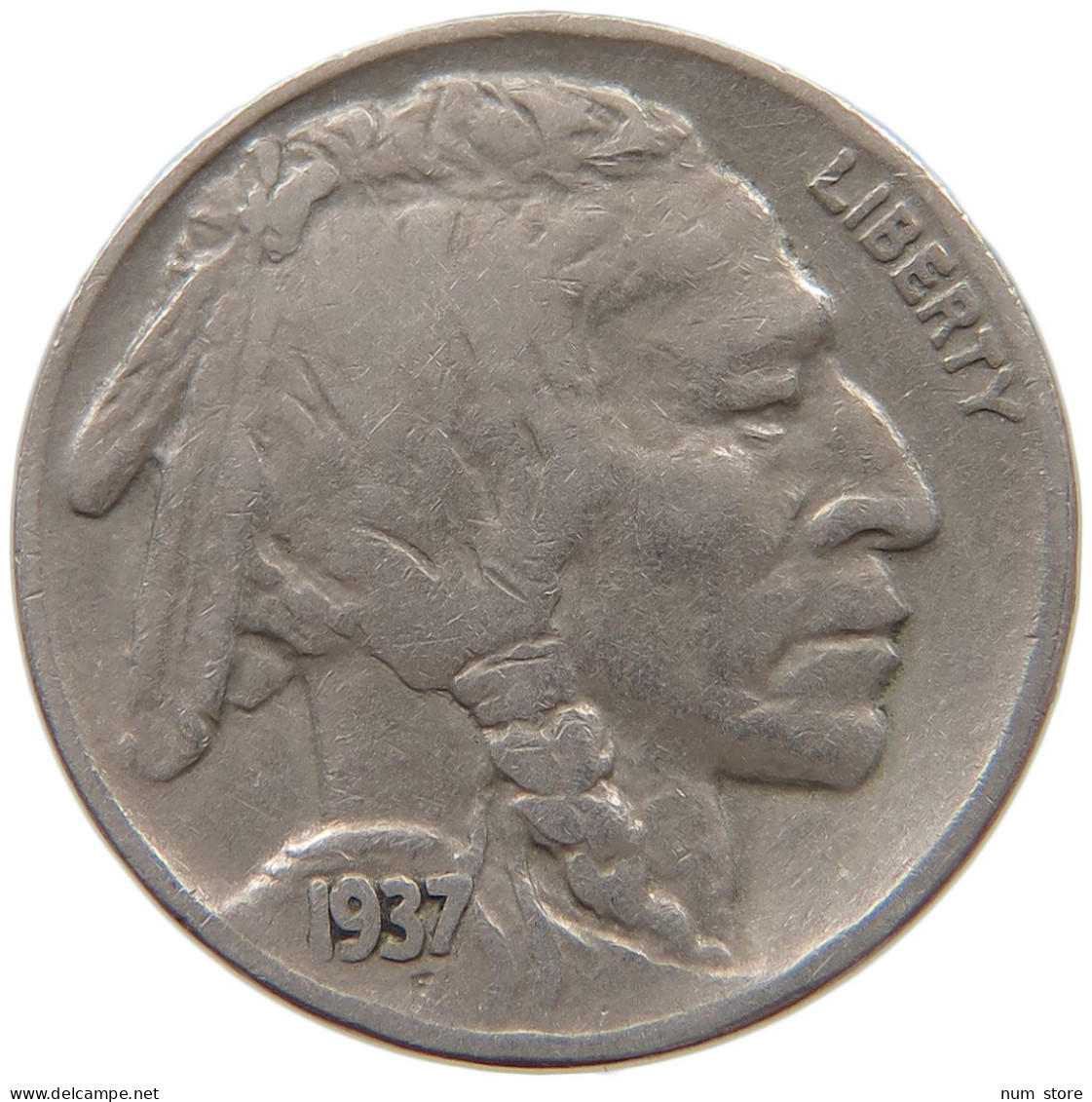 UNITED STATES OF AMERICA NICKEL 1937 BUFFALO #c071 0205 - 1913-1938: Buffalo