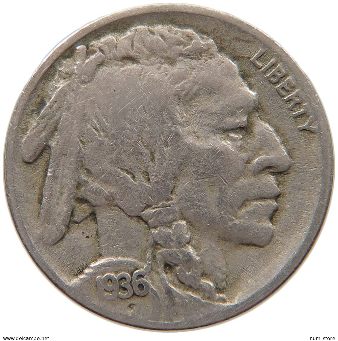 UNITED STATES OF AMERICA NICKEL 1936 S BUFFALO #c033 0399 - 1913-1938: Buffalo