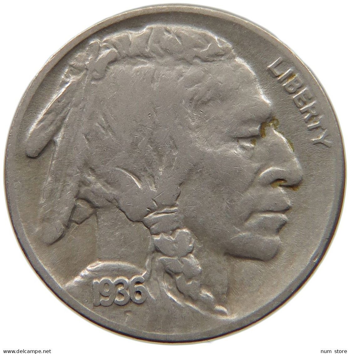 UNITED STATES OF AMERICA NICKEL 1936 D BUFFALO #t009 0091 - 1913-1938: Buffalo