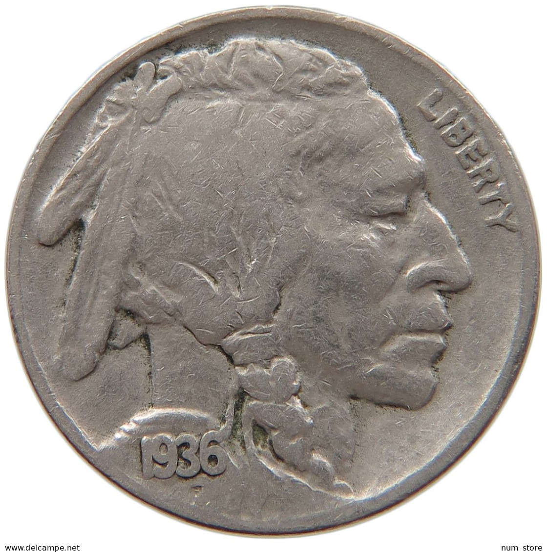 UNITED STATES OF AMERICA NICKEL 1936 BUFFALO #s021 0095 - 1913-1938: Buffalo