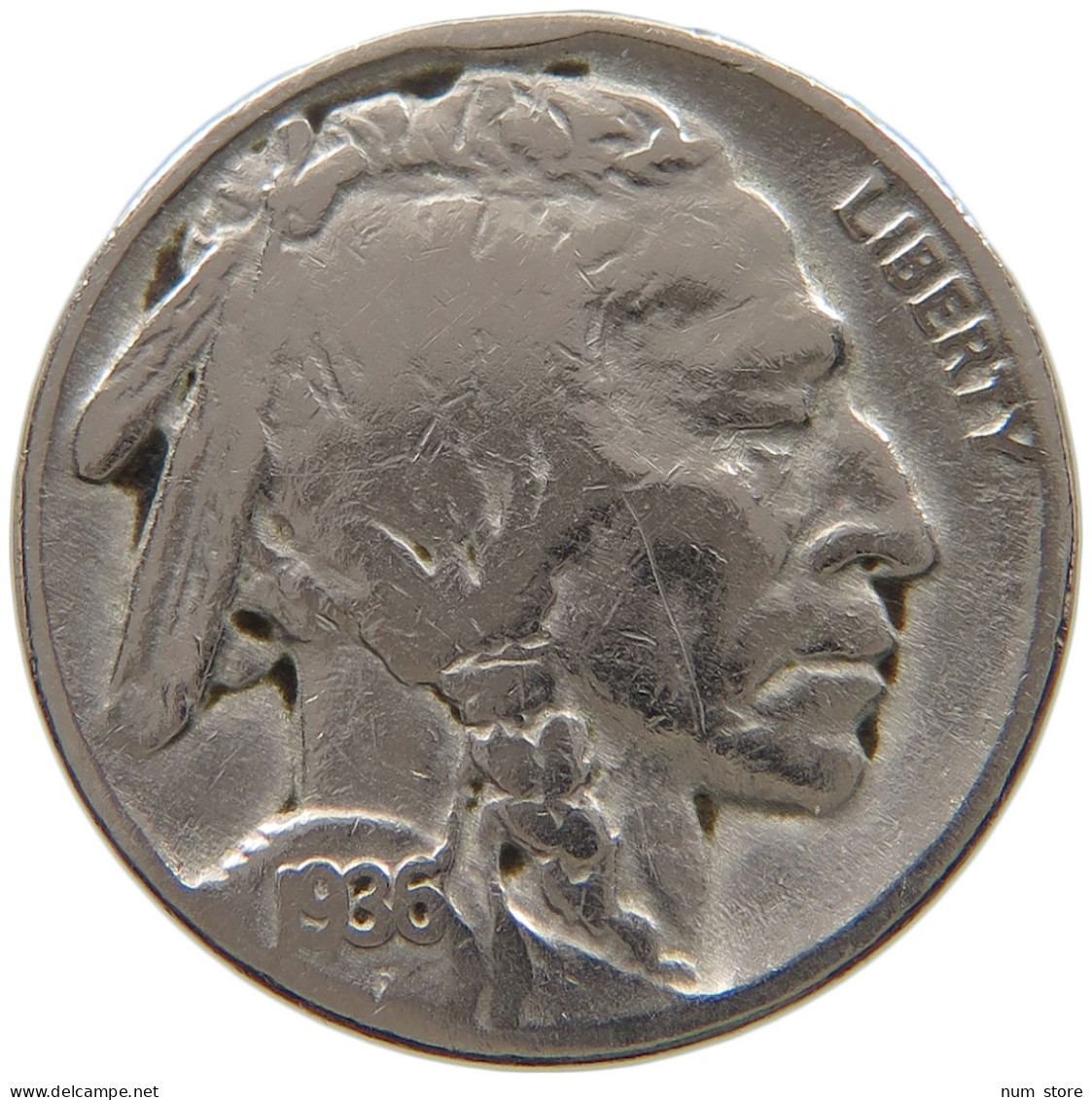 UNITED STATES OF AMERICA NICKEL 1936 BUFFALO #a050 0079 - 1913-1938: Buffalo