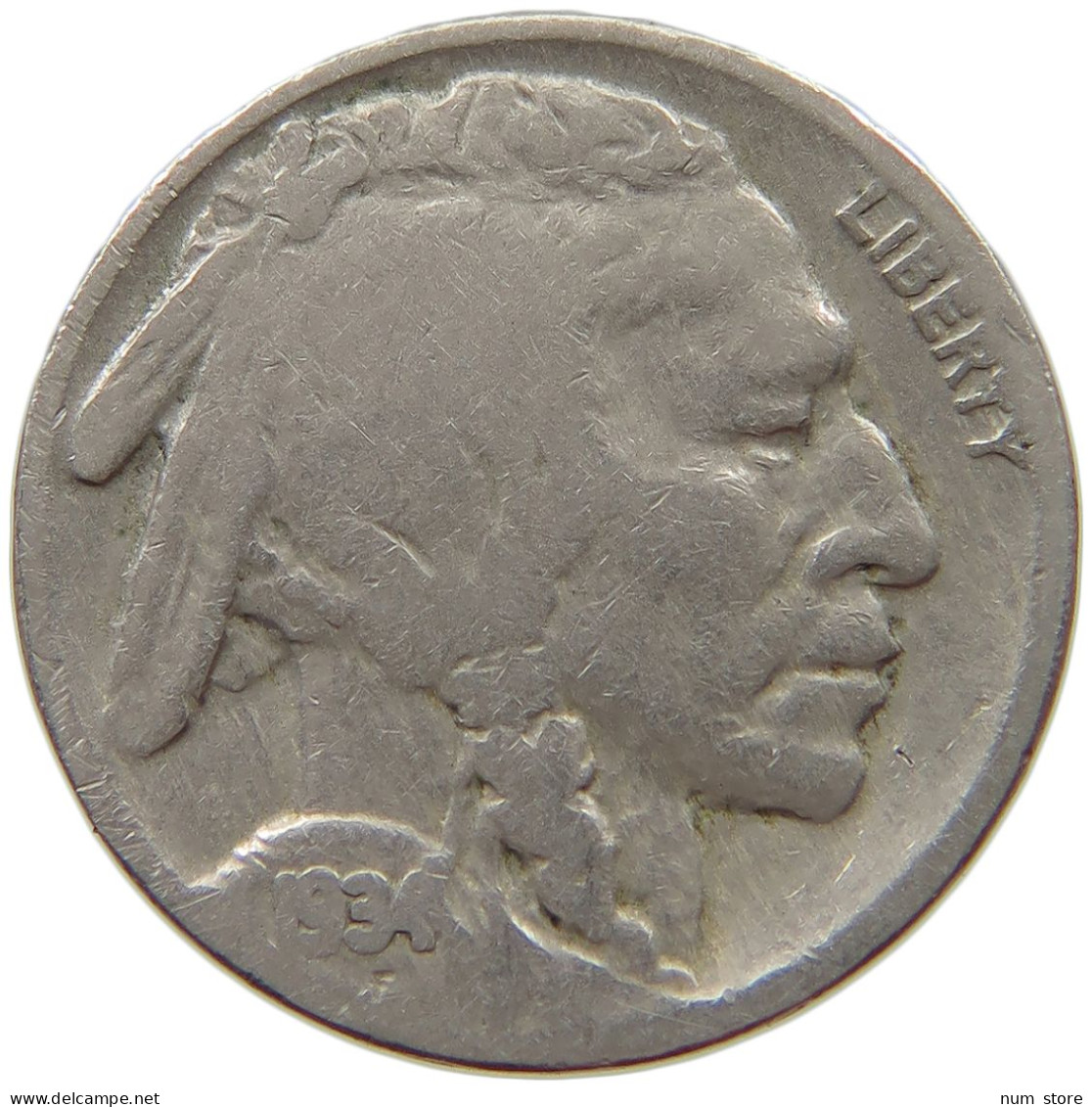 UNITED STATES OF AMERICA NICKEL 1934 BUFFALO #s070 0463 - 1913-1938: Buffalo