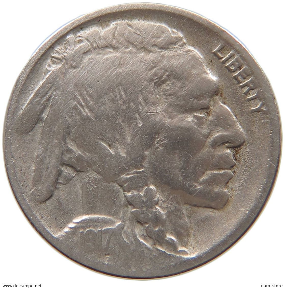 UNITED STATES OF AMERICA NICKEL 1917 D BUFFALO #c020 0155 - 1913-1938: Buffalo