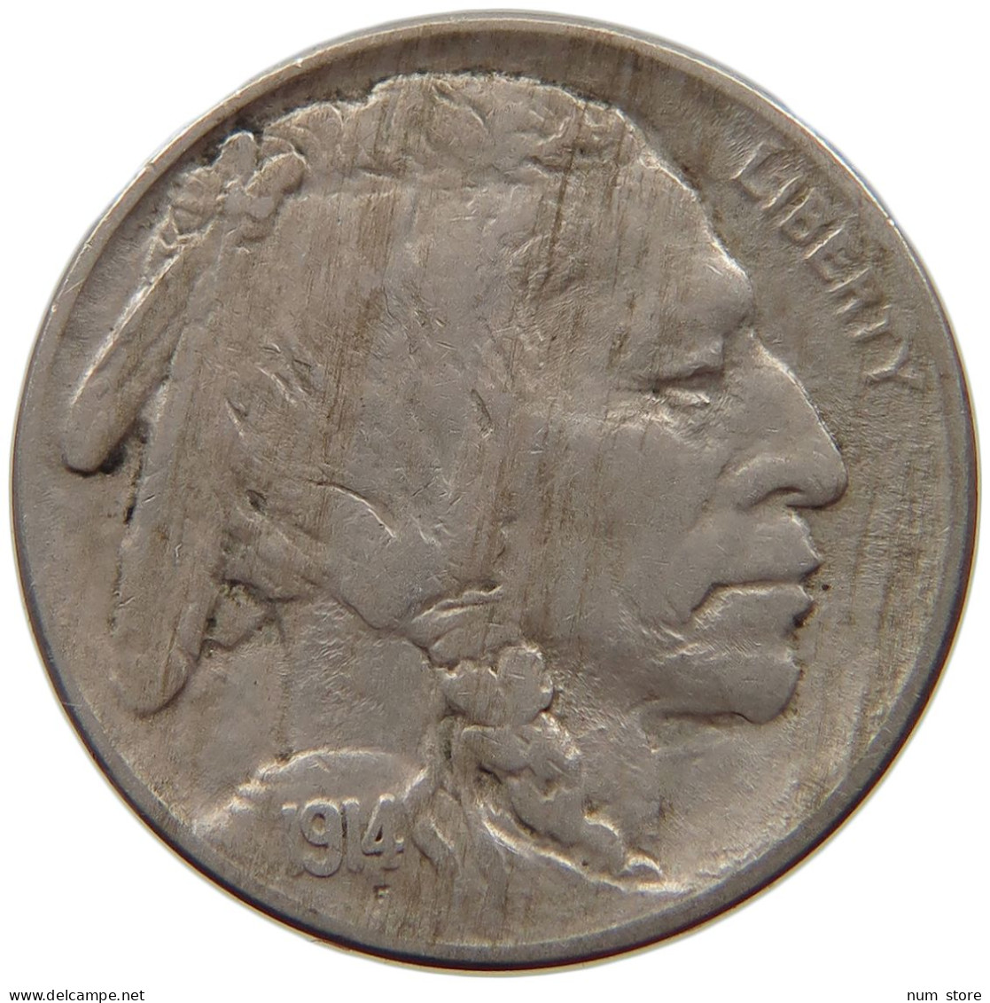 UNITED STATES OF AMERICA NICKEL 1914 BUFFALO #s067 0833 - 1913-1938: Buffalo