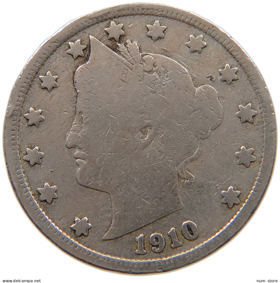 UNITED STATES OF AMERICA NICKEL 1910 LIBERTY #a050 0091 - 1883-1913: Liberty