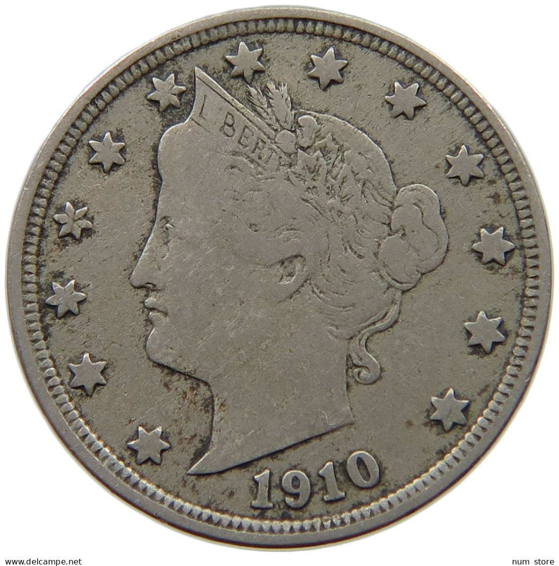 UNITED STATES OF AMERICA NICKEL 1910 LIBERTY #a090 0021 - 1883-1913: Liberty (Libertà)