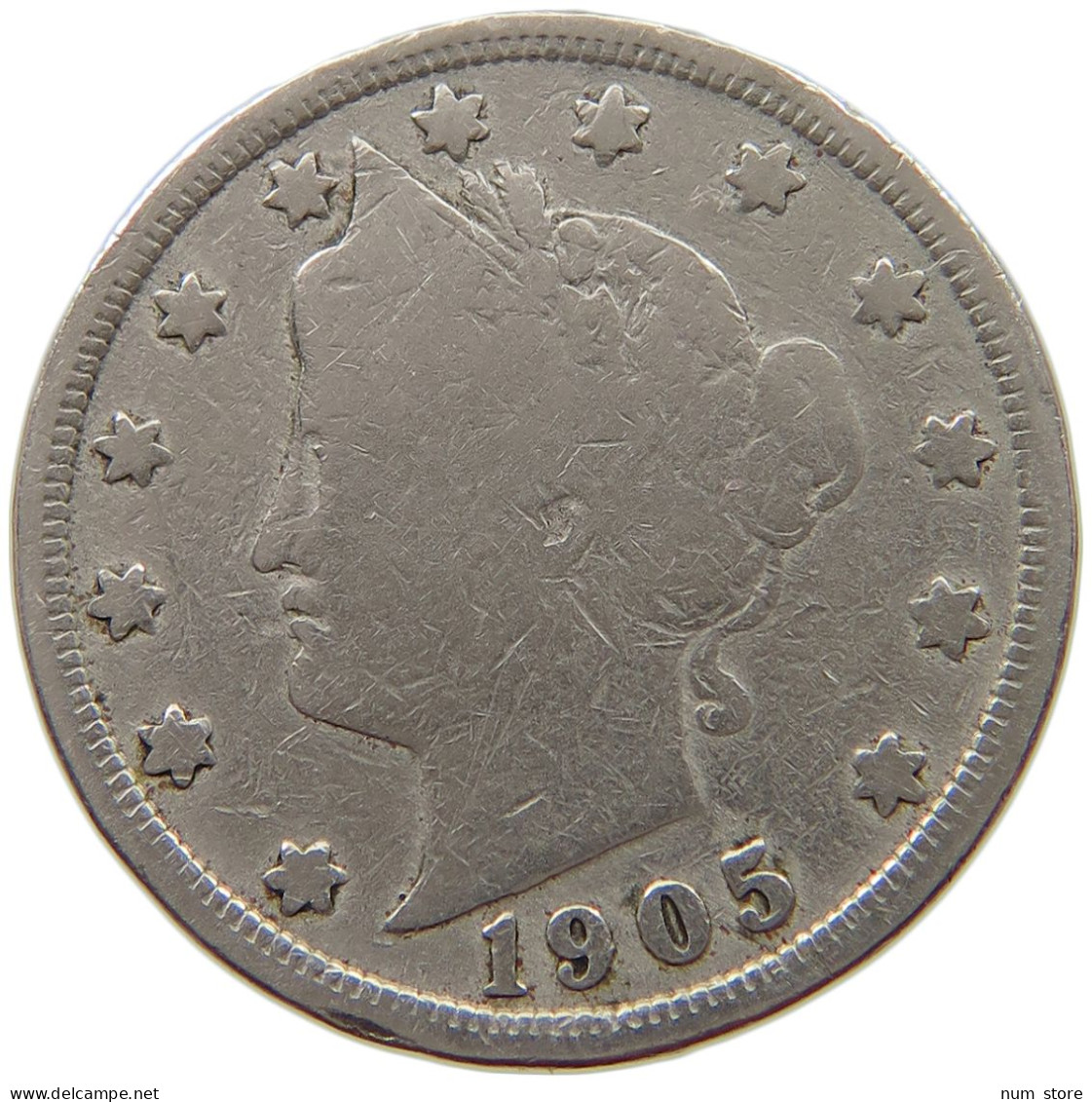 UNITED STATES OF AMERICA NICKEL 1905 LIBERTY #a017 0313 - 1883-1913: Liberty