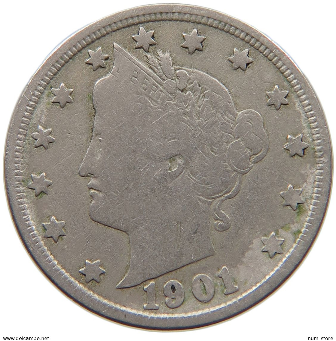 UNITED STATES OF AMERICA NICKEL 1901 LIBERTY #c012 0239 - 1883-1913: Liberty (Liberté)