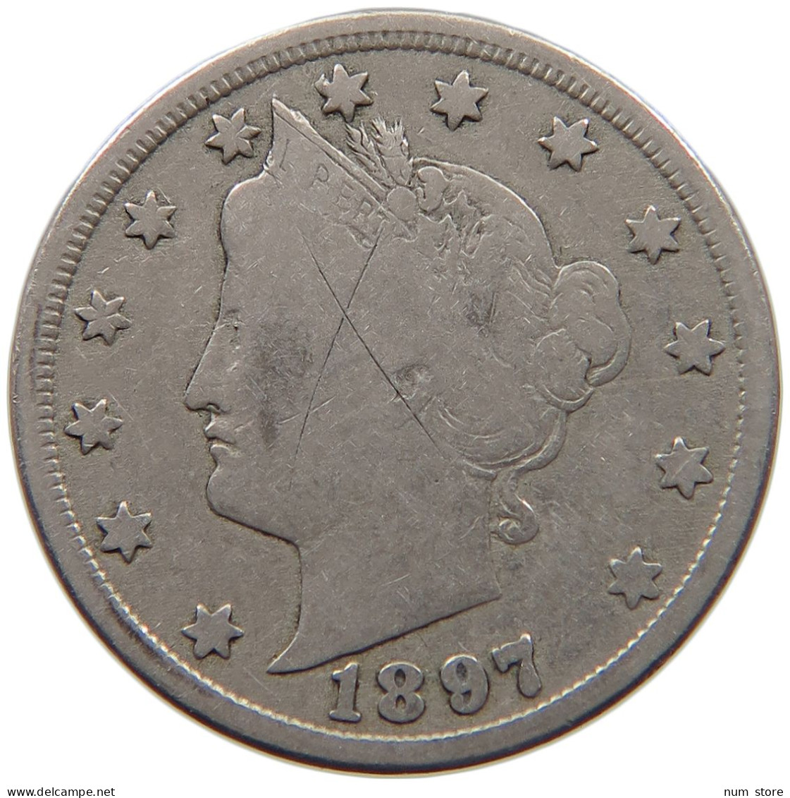 UNITED STATES OF AMERICA NICKEL 1897 LIBERTY #c006 0339 - 1883-1913: Liberty (Libertà)