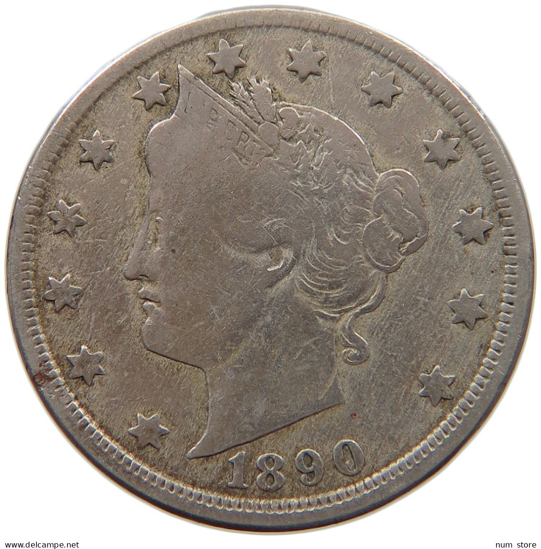 UNITED STATES OF AMERICA NICKEL 1890 LIBERTY #c020 0197 - 1883-1913: Liberty (Libertà)