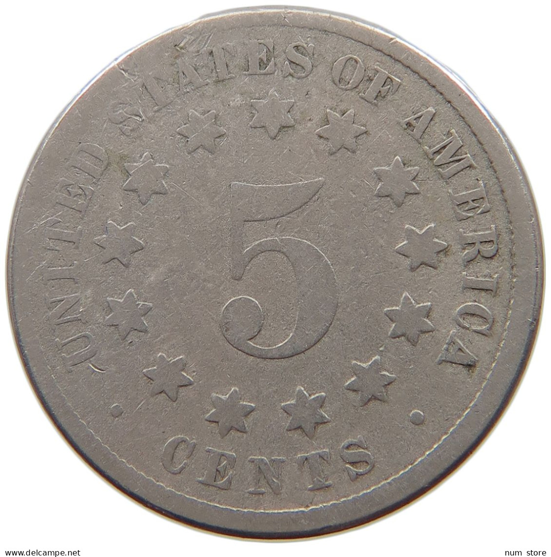 UNITED STATES OF AMERICA NICKEL 1874 SHIELD #a061 0541 - 1866-83: Shield (Écusson)