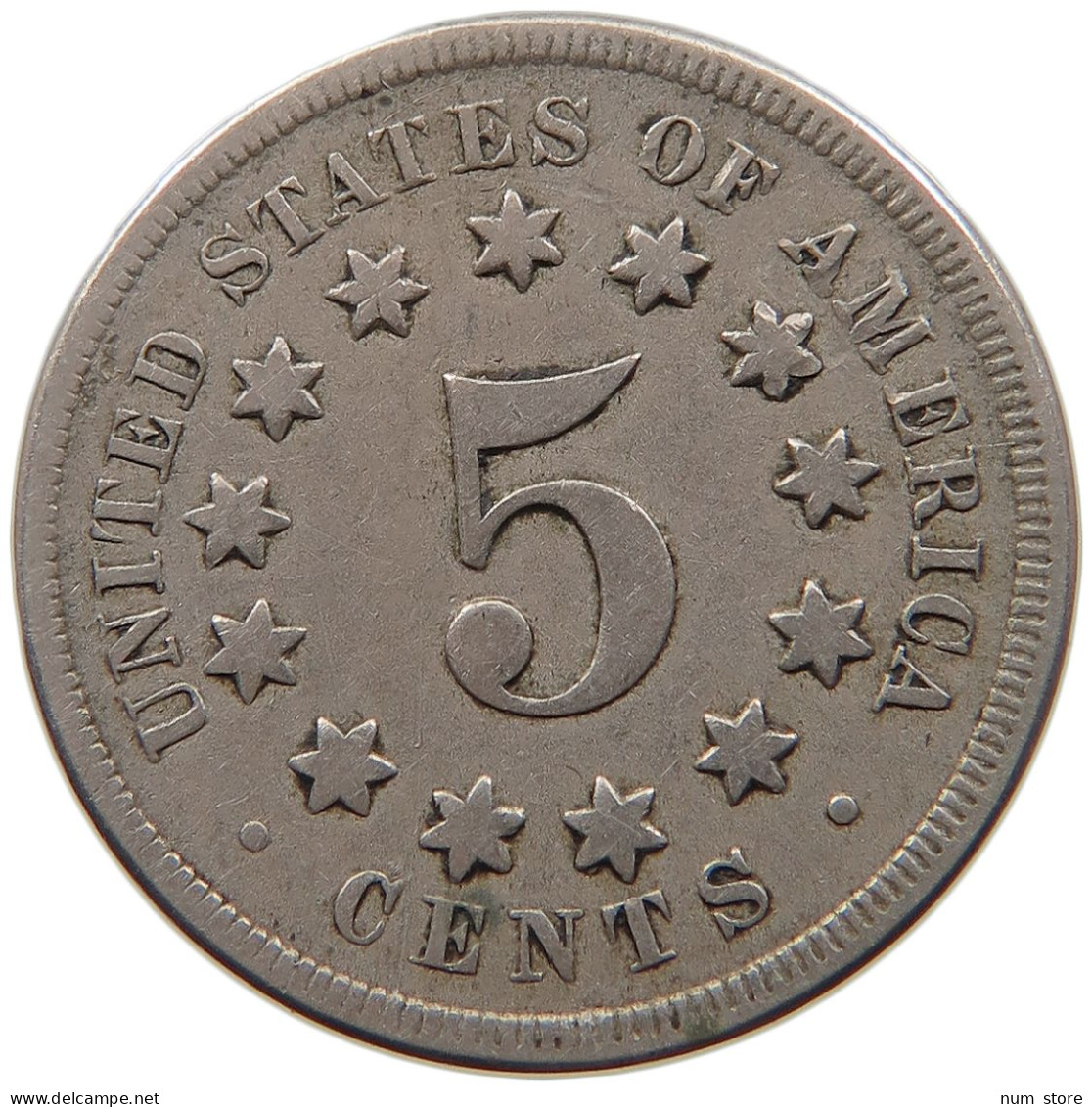 UNITED STATES OF AMERICA NICKEL 1868 SHIELD #t143 0353 - 1866-83: Shield (Écusson)