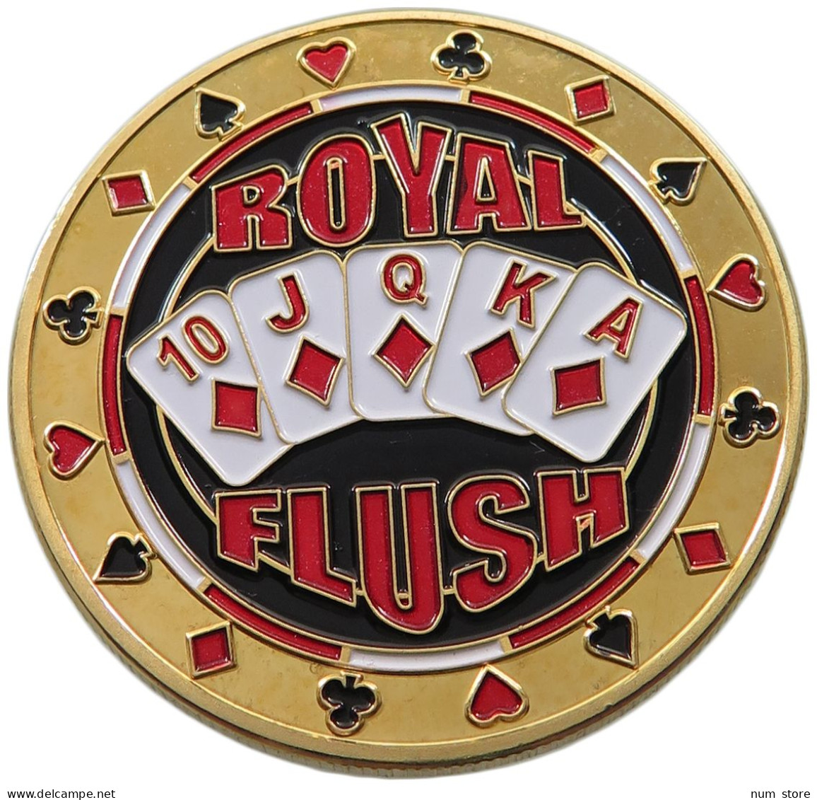 UNITED STATES OF AMERICA MEDAL  POKER CARD GUARD MEDAL ROYAL FLUSH #alb039 0377 - Autres & Non Classés