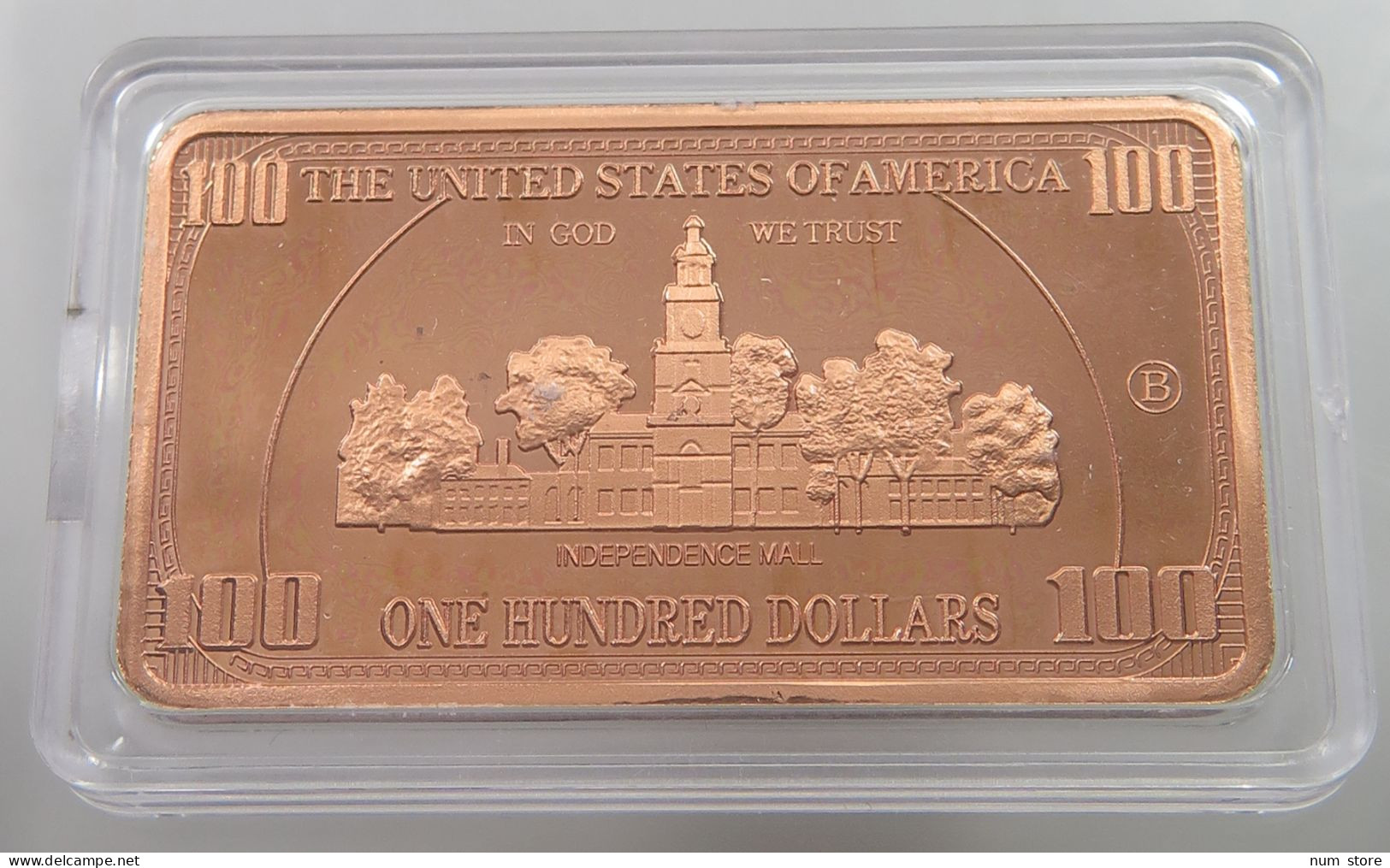 UNITED STATES OF AMERICA MEDAL  100 DOLLARS COPPER #alb031 0313 - Autres & Non Classés