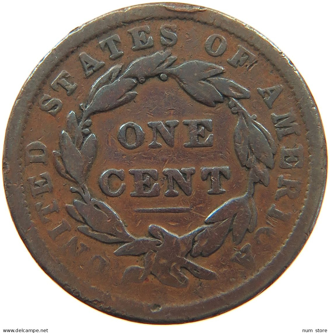 UNITED STATES OF AMERICA LARGE CENT 1838 Coronet Head #t143 0401 - 1816-1839: Coronet Head