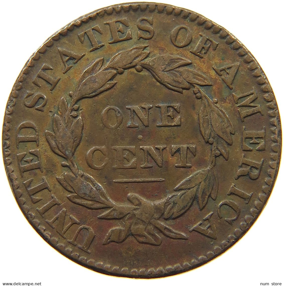 UNITED STATES OF AMERICA LARGE CENT 1831 MATRON HEAD #t110 0017 - 1816-1839: Coronet Head (Testa Coronata