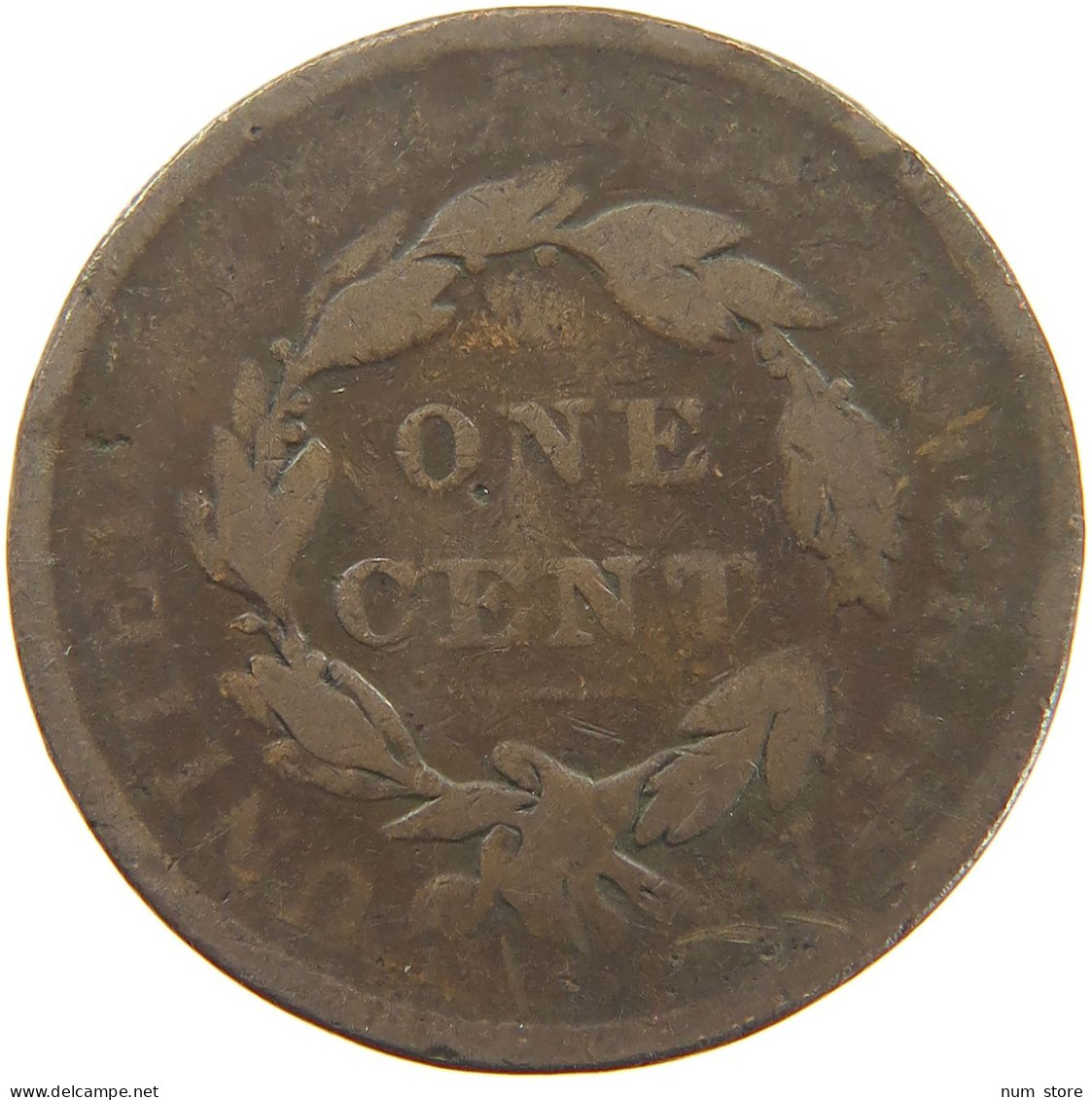 UNITED STATES OF AMERICA LARGE CENT 1837 Coronet Head #a041 0427 - 1816-1839: Coronet Head (Testa Coronata