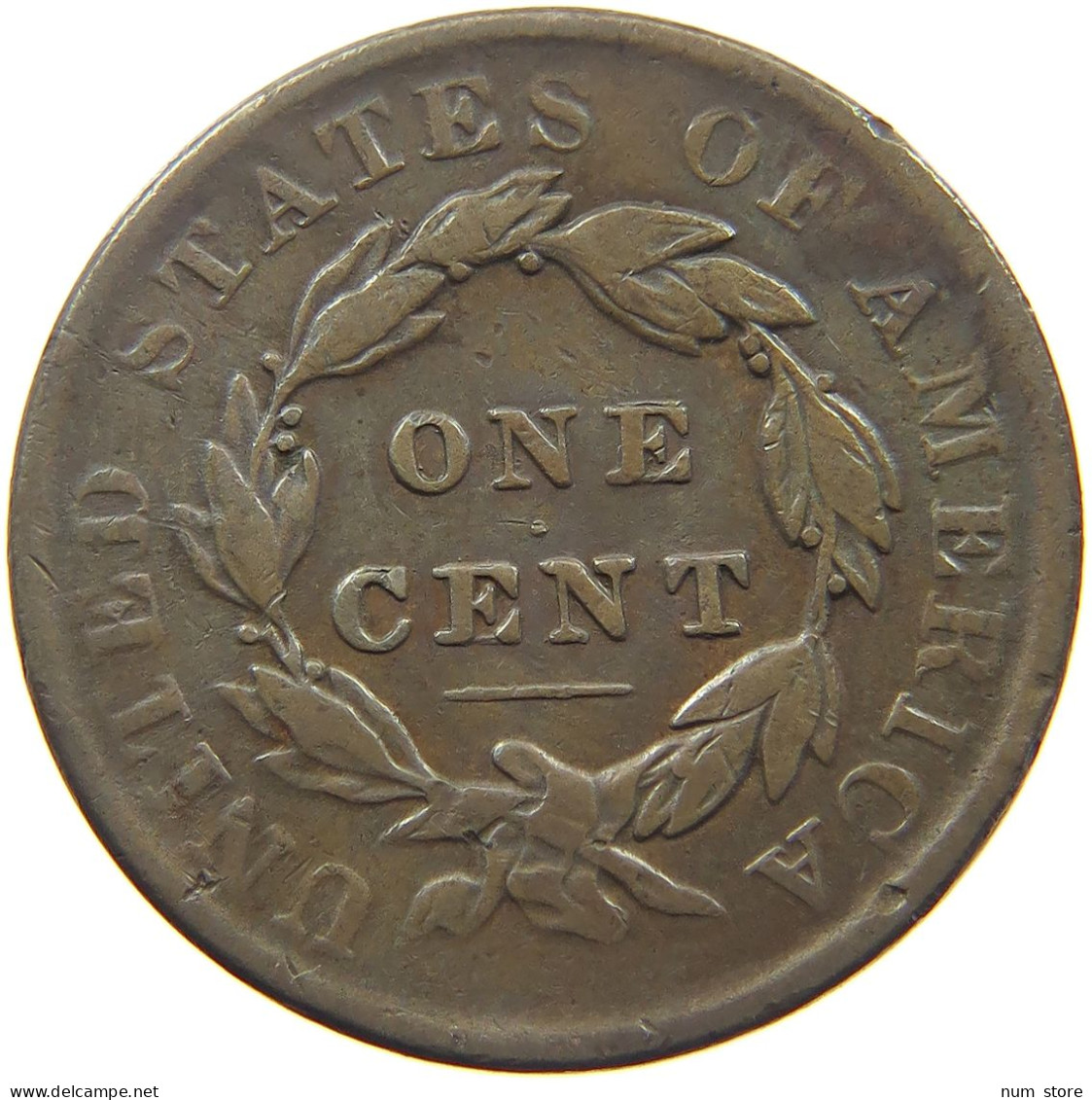 UNITED STATES OF AMERICA LARGE CENT 1833 CORONET HEAD #t001 0069 - 1816-1839: Coronet Head