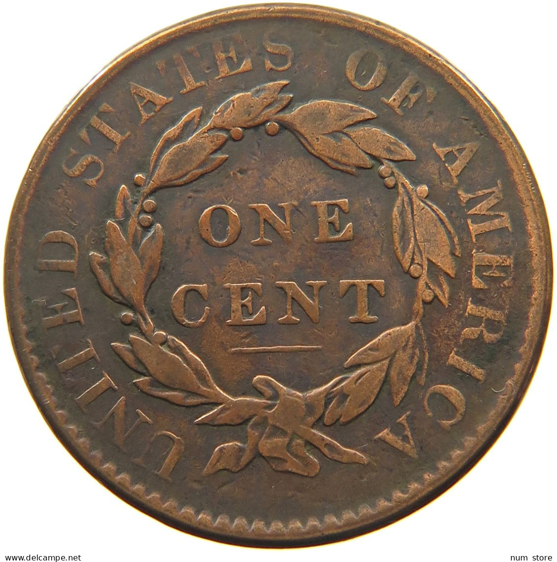 UNITED STATES OF AMERICA LARGE CENT 1820/19 CORONET HEAD 1820/19 OVERDATE VARIETY #t141 0325 - 1816-1839: Coronet Head