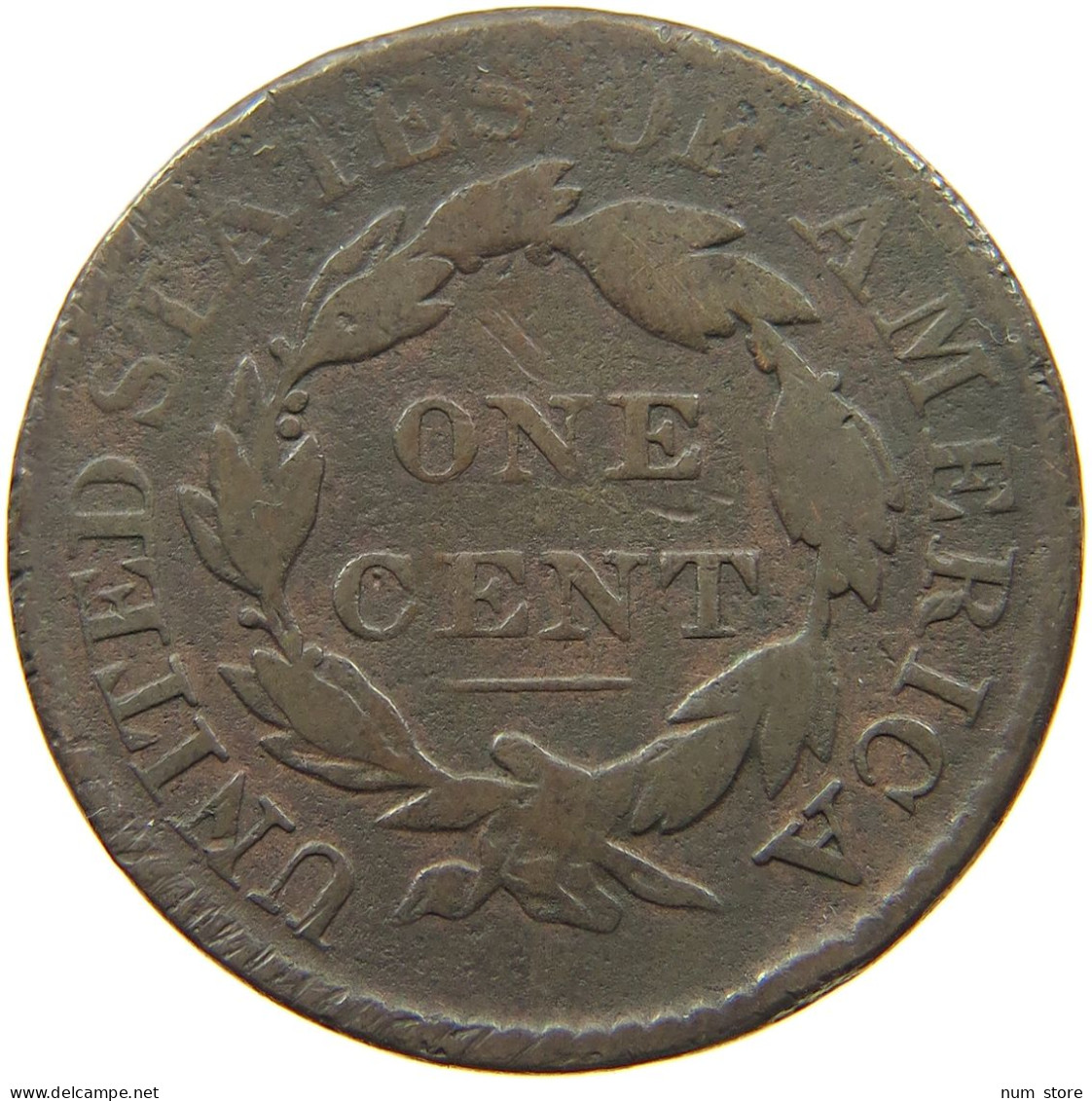 UNITED STATES OF AMERICA LARGE CENT 1826 CORONET HEAD #t141 0291 - 1816-1839: Coronet Head