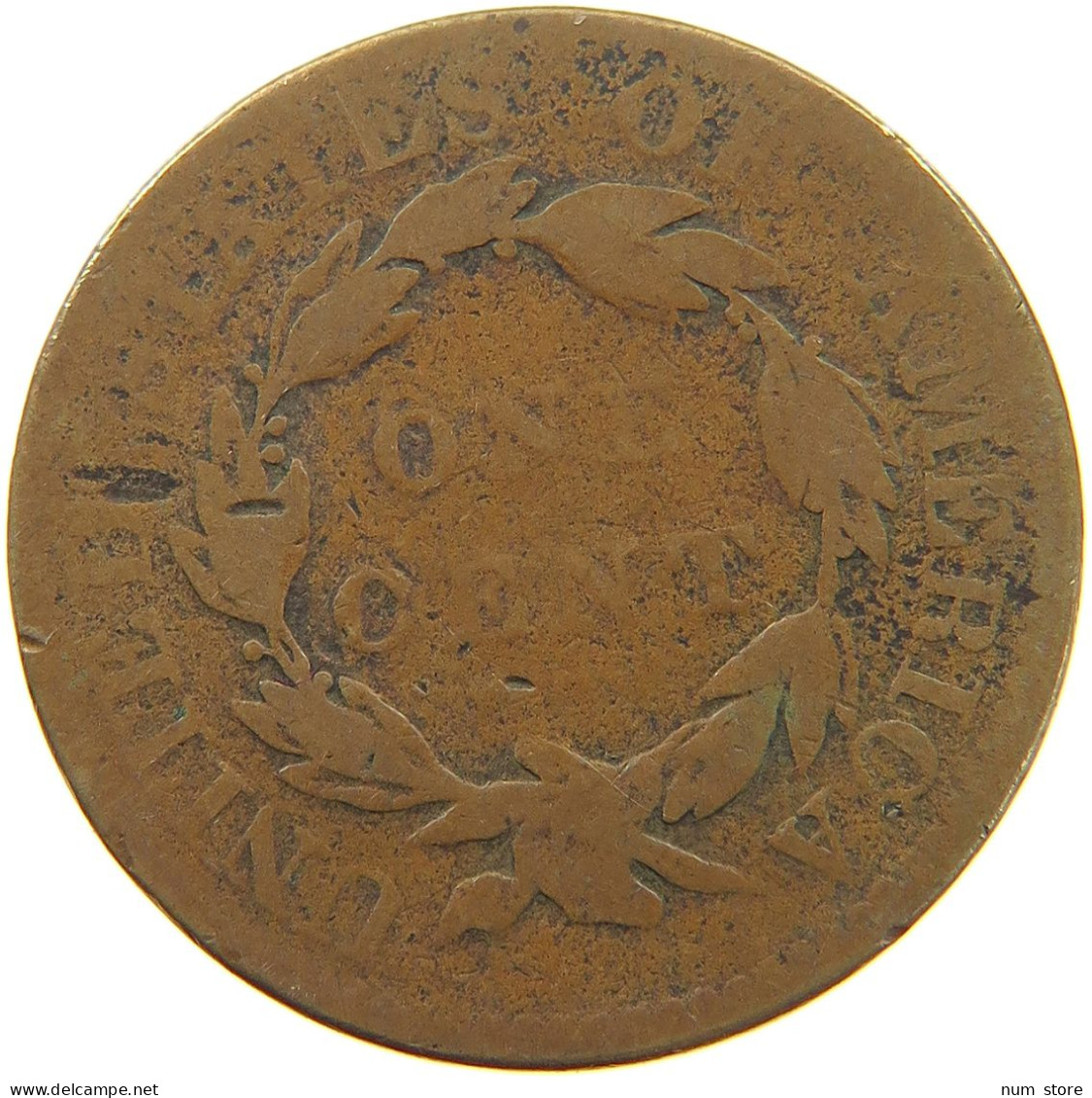 UNITED STATES OF AMERICA LARGE CENT 1819 CORONET HEAD #t114 0185 - 1816-1839: Coronet Head (Testa Coronata