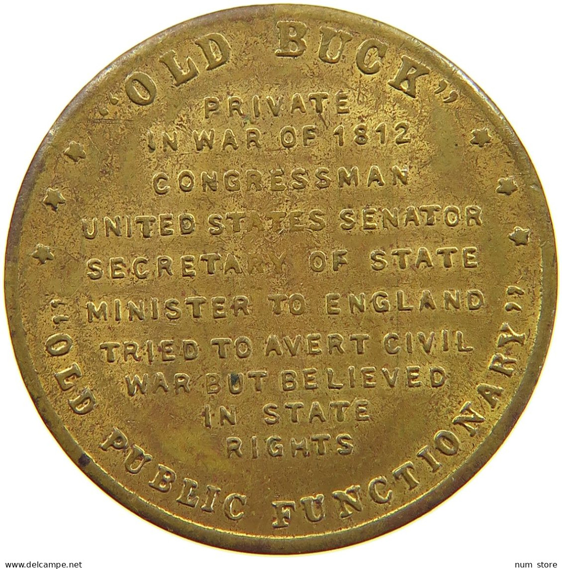 UNITED STATES OF AMERICA JETON  JAMES BUCHANAN 1857-1861 #c056 0233 - Autres & Non Classés