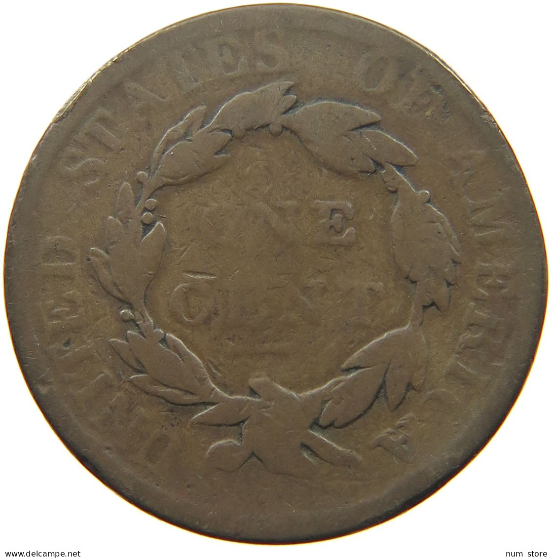 UNITED STATES OF AMERICA LARGE CENT 1818 CORONET HEAD #t141 0293 - 1816-1839: Coronet Head (Testa Coronata