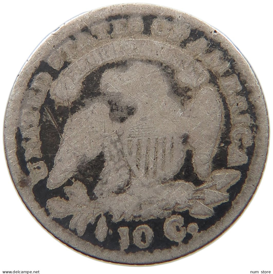 UNITED STATES OF AMERICA 10 CENTS 1821 CAPPED BUST #t132 0259 - 1796-1837: Bust (Busto)