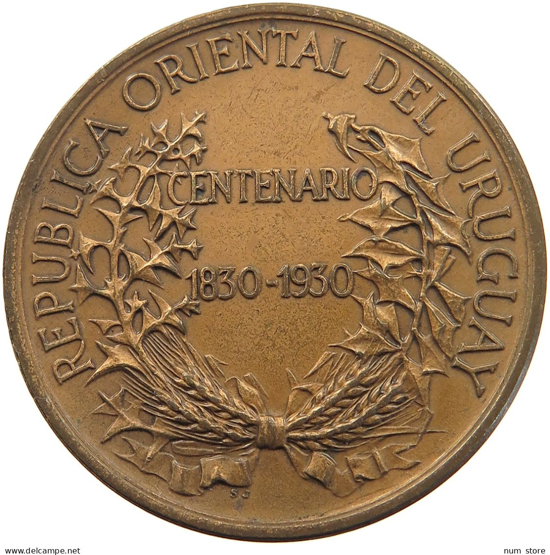 URUGUAY MEDAL 1830-1930 CENTENARIO 1830-1930 #t002 0089 - Uruguay