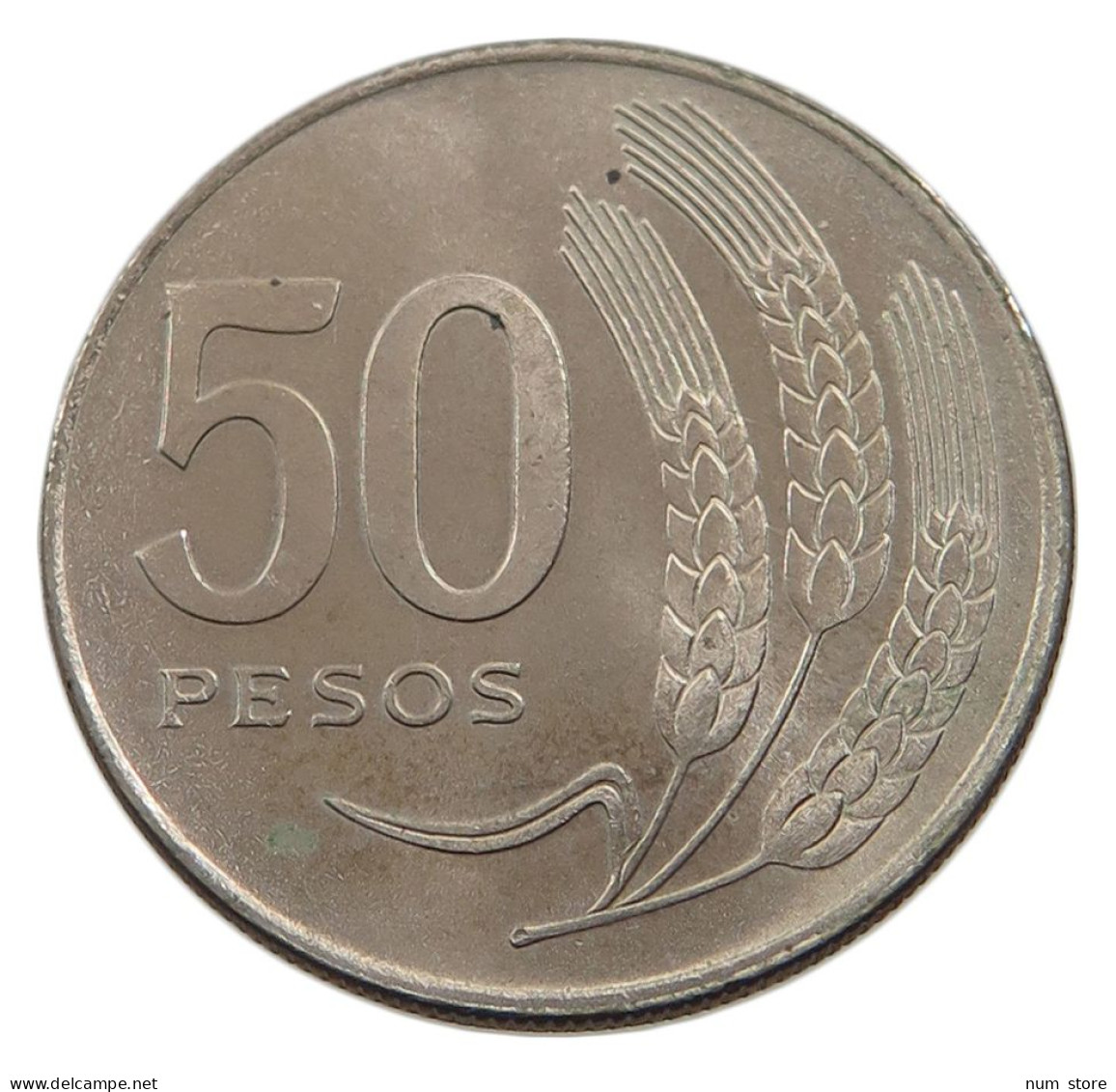 URUGUAY 50 PESOS 1968 URUGUAY 50 PESOS 1968 SILVER NO STAR PATERN #alb035 0595 - Uruguay