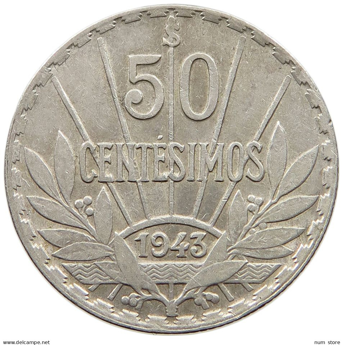 URUGUAY 50 CENTESIMOS 1943  #t064 0153 - Uruguay