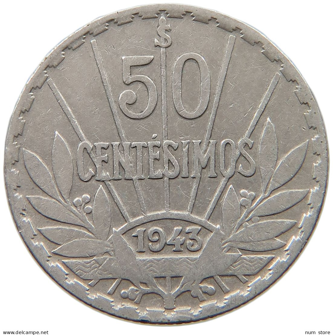 URUGUAY 50 CENTESIMOS 1943  #a032 0709 - Uruguay