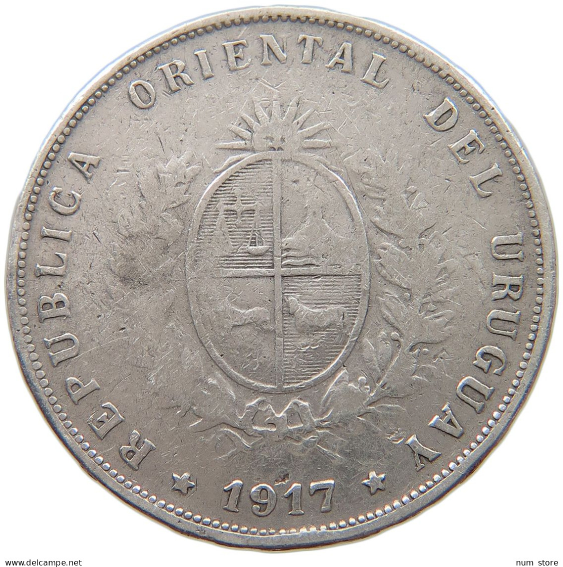 URUGUAY 50 CENTESIMOS 1917  #t111 0049 - Uruguay