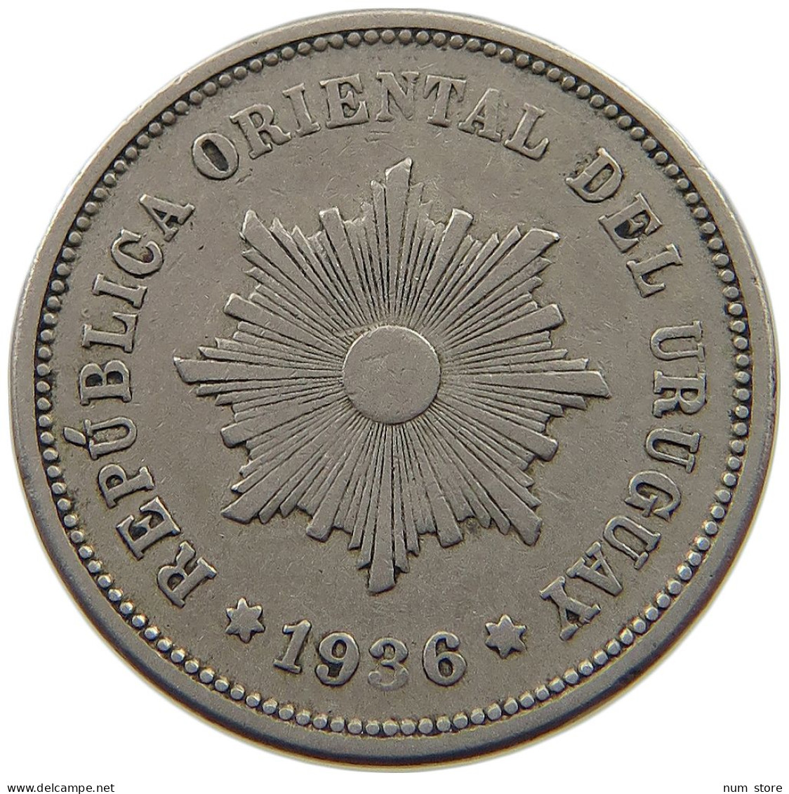 URUGUAY 5 CENTESIMOS 1936  #t064 0133 - Uruguay