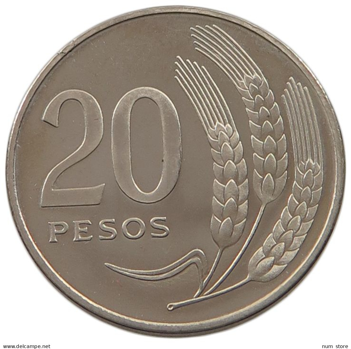 URUGUAY 20 PESOS 1968 URUGUAY 20 PESOS 1968 PATTERN SILVER #alb038 0585 - Uruguay