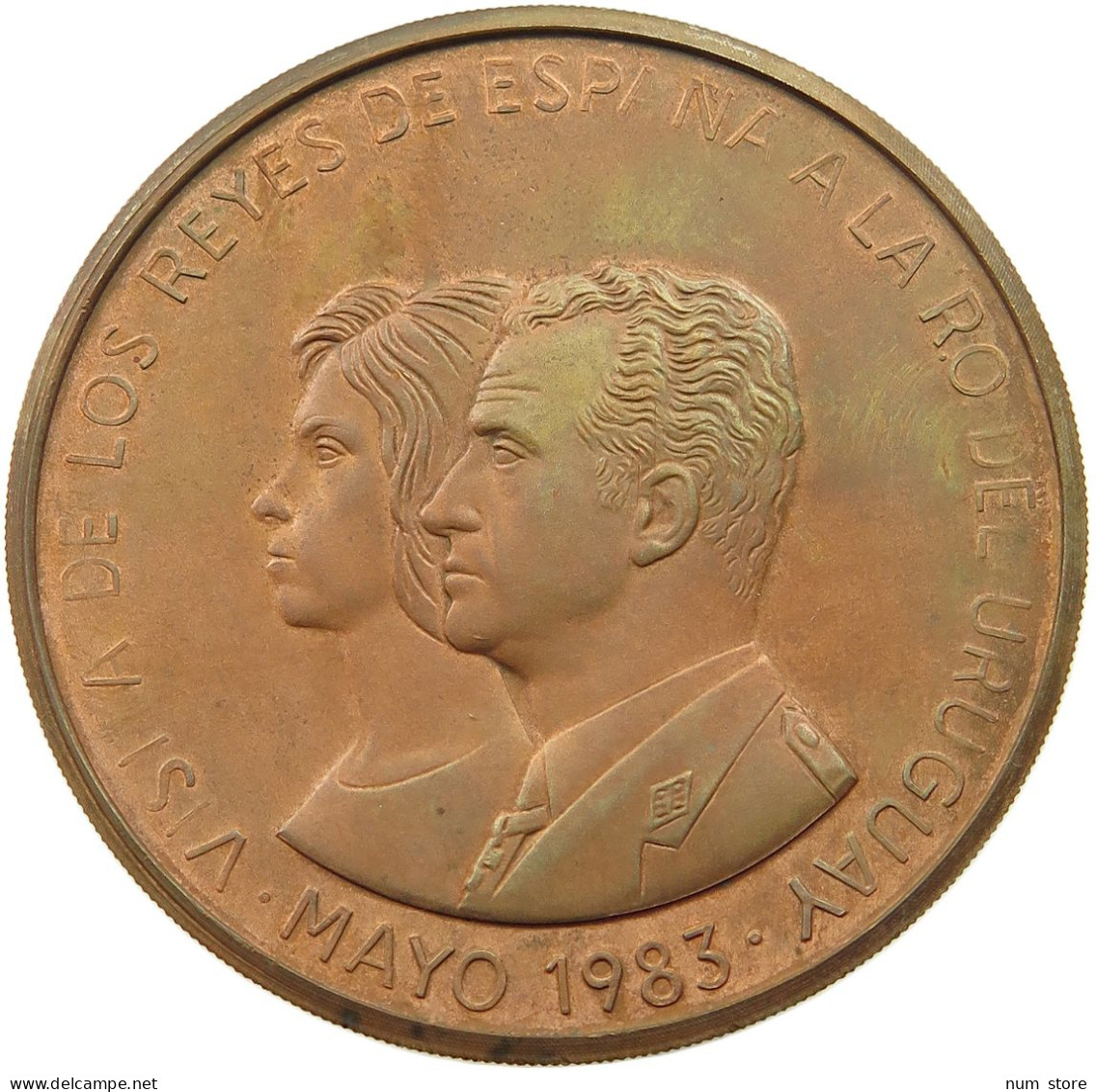 URUGUAY 2000 PESOS 1983 URUGUAY 2000 PESOS 1983 COPPER PIEDFORT #t064 0169 - Uruguay