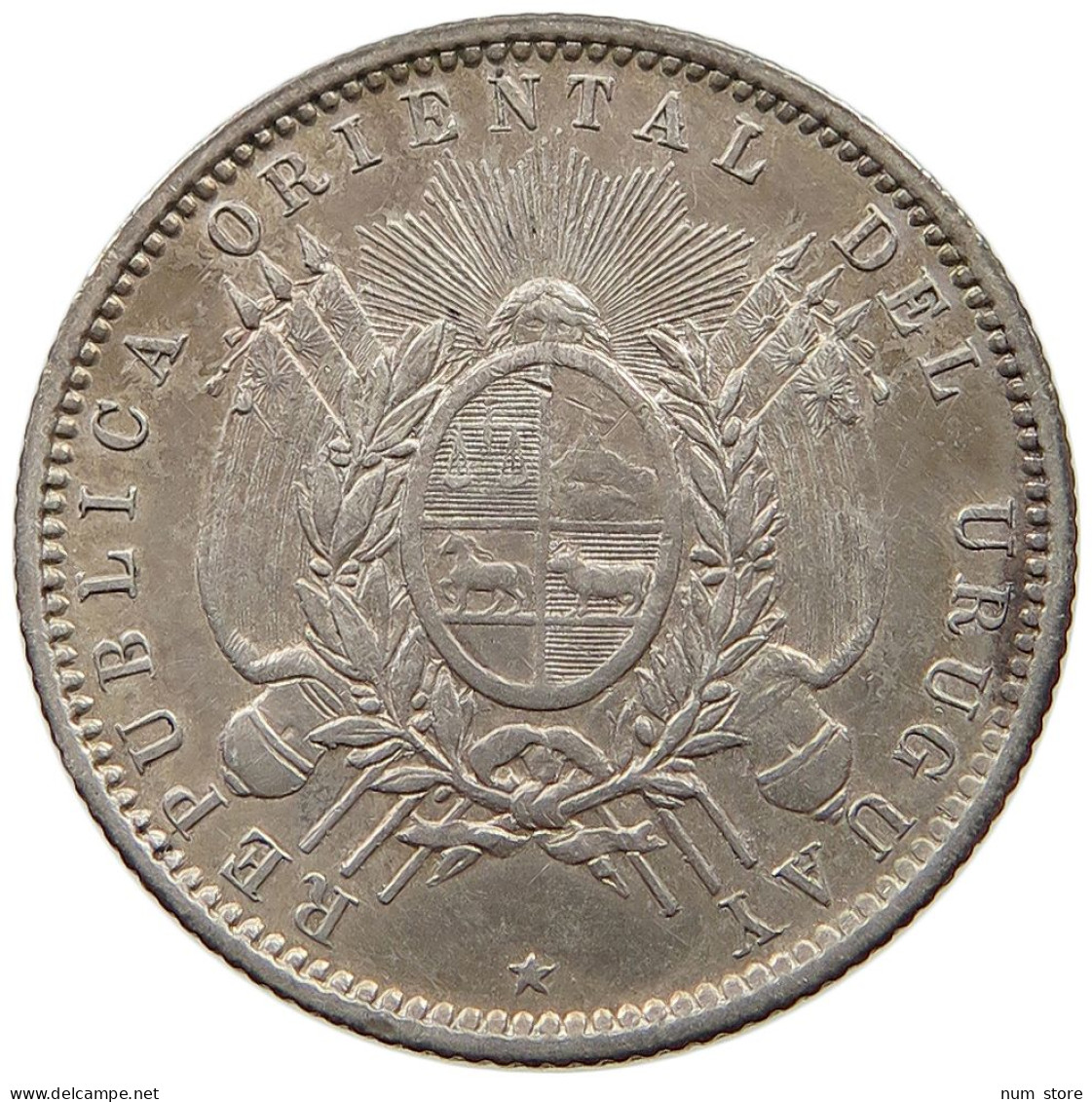 URUGUAY 20 CENTESIMOS 1877  #t064 0157 - Uruguay