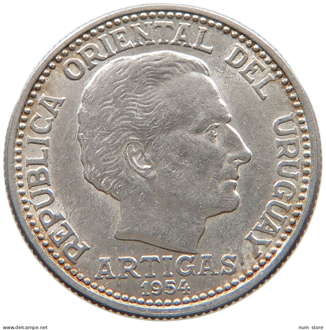 URUGUAY 20 CENTESIMOS 1954  #t160 0353 - Uruguay