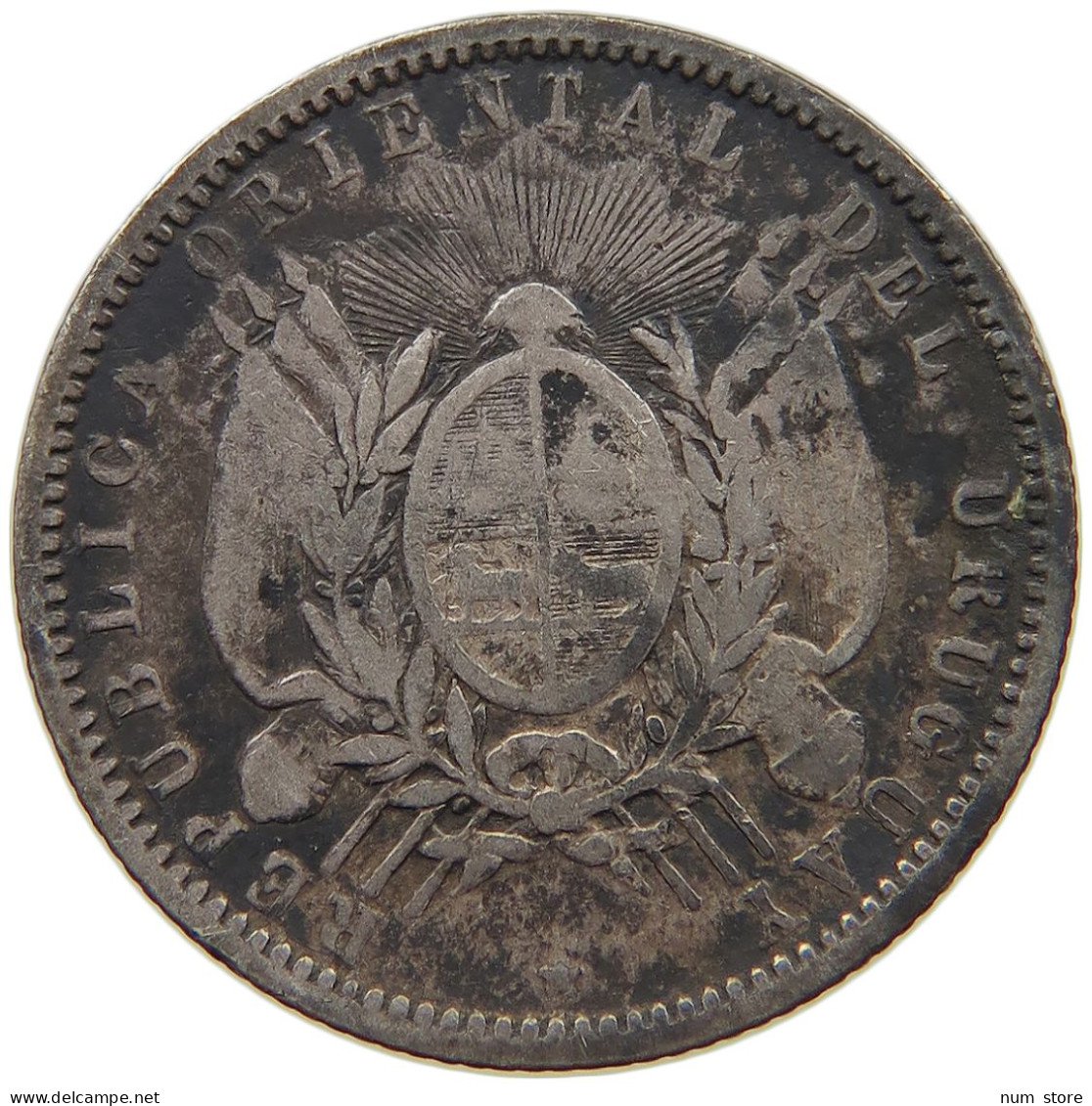 URUGUAY 20 CENTESIMOS 1877  #c036 0275 - Uruguay