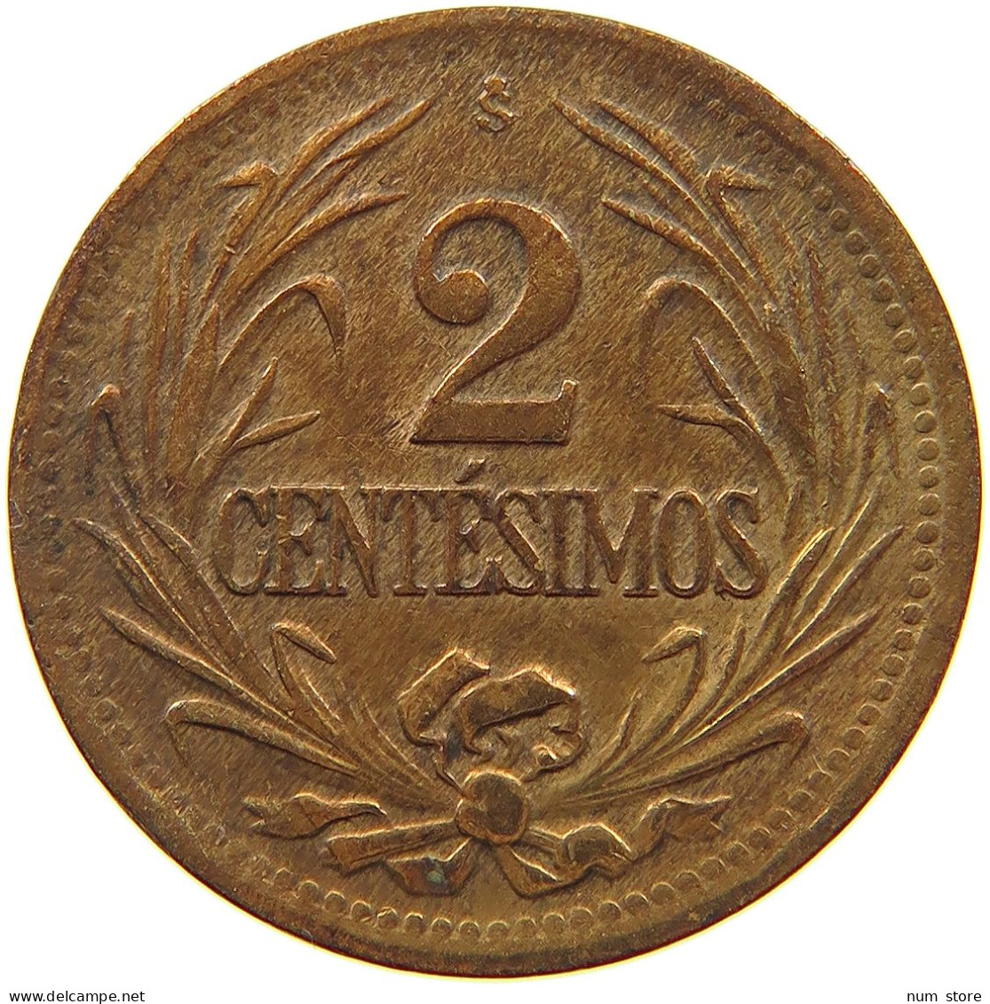 URUGUAY 2 CENTESIMOS 1944  #a085 0719 - Uruguay